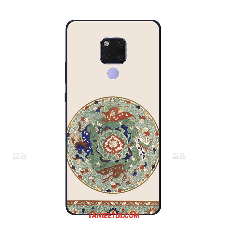 Etui Huawei Mate 20 X Czerwony Etniczny Wzór, Futerał Huawei Mate 20 X Vintage Telefon Komórkowy Wiatr