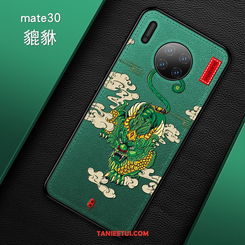 Etui Huawei Mate 30 Anti-fall Chiński Styl Relief, Futerał Huawei Mate 30 Skóra Ochraniacz All Inclusive