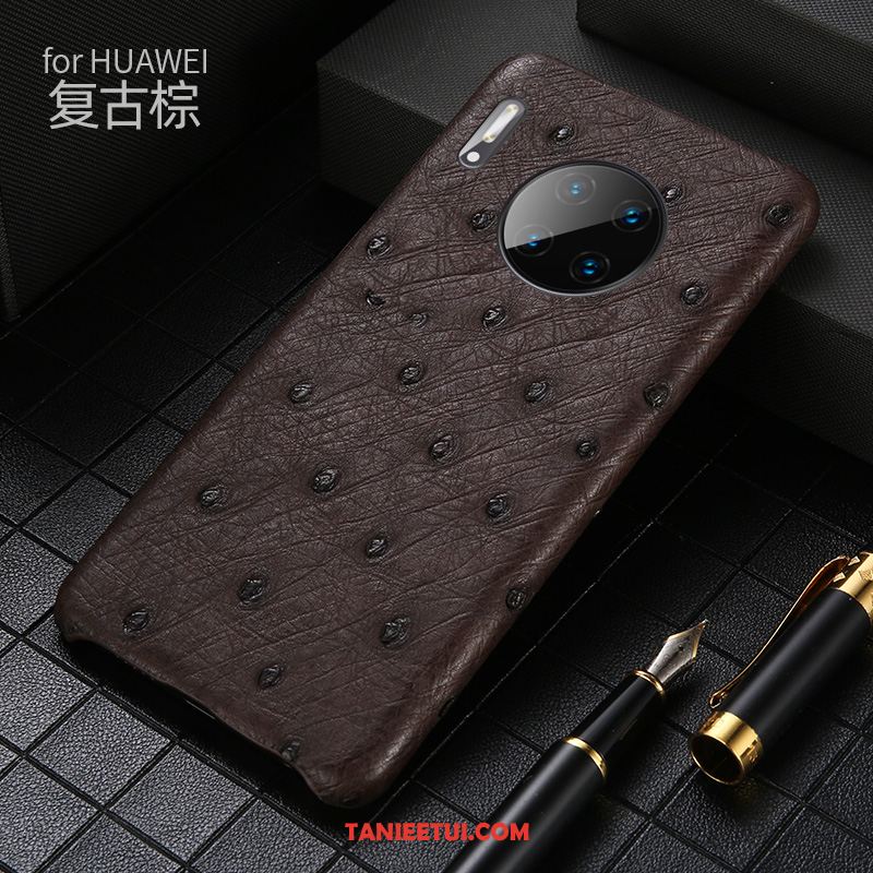 Etui Huawei Mate 30 Biznes Prawdziwa Skóra Dostosowane, Obudowa Huawei Mate 30 Torby Ochraniacz Classic