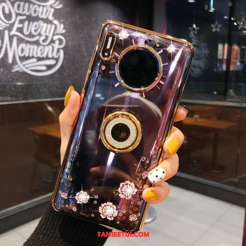 Etui Huawei Mate 30 Pro Wspornik Anti-fall Przezroczysty, Obudowa Huawei Mate 30 Pro Moda Czerwony Ochraniacz