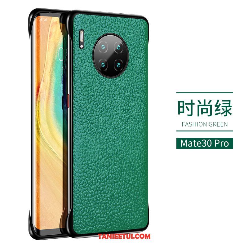 Etui Huawei Mate 30 Pro Zielony Biznes Prawdziwa Skóra, Obudowa Huawei Mate 30 Pro Tendencja Telefon Komórkowy Kreatywne