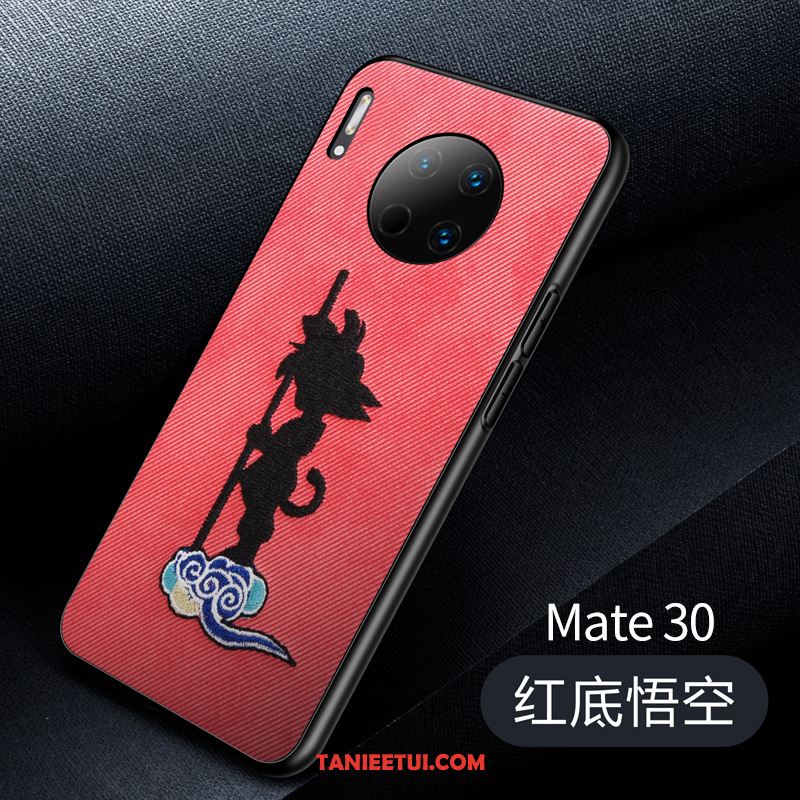 Etui Huawei Mate 30 Tendencja Anti-fall Osobowość, Obudowa Huawei Mate 30 Chiński Styl Szkło Hartowane Czarny