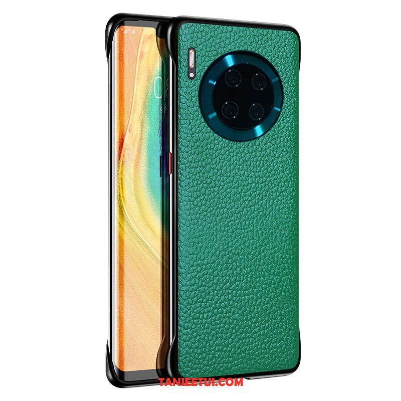 Etui Huawei Mate 30 Zielony Telefon Komórkowy Skóra Bydlęca, Futerał Huawei Mate 30 Lekki I Cienki Górna Skóra Luksusowy