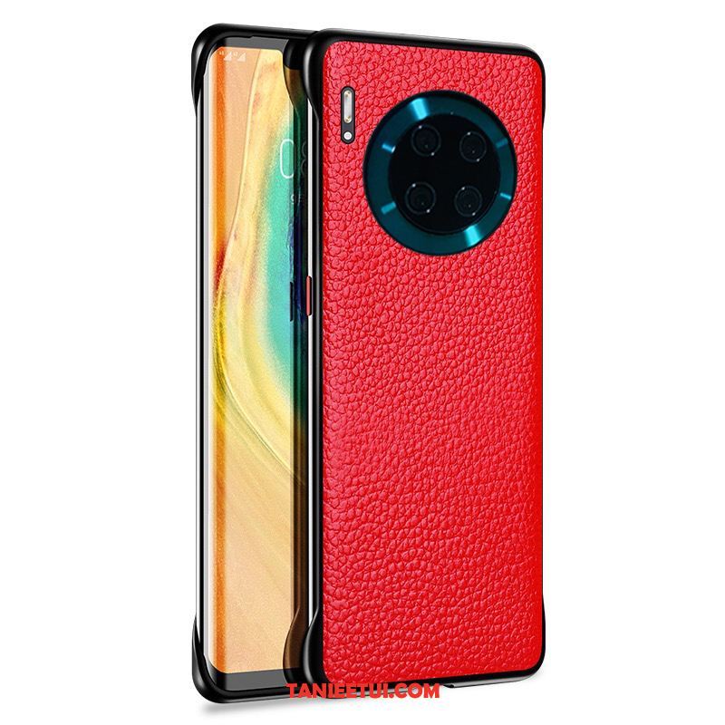 Etui Huawei Mate 30 Zielony Telefon Komórkowy Skóra Bydlęca, Futerał Huawei Mate 30 Lekki I Cienki Górna Skóra Luksusowy