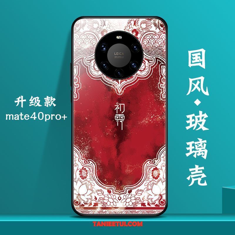 Etui Huawei Mate 40 Pro+ Nowy Szkło Czerwony Netto, Pokrowce Huawei Mate 40 Pro+ Wiatr Modna Marka Osobowość