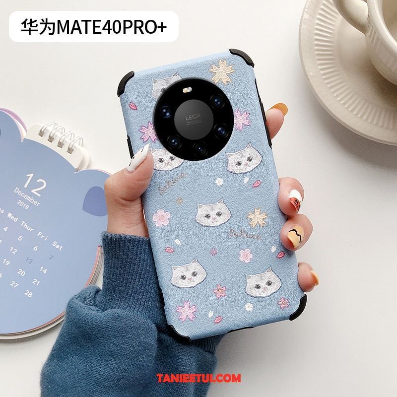 Etui Huawei Mate 40 Pro+ Silikonowe Czerwony Netto Wzór, Futerał Huawei Mate 40 Pro+ Jedwab Ochraniacz Piękny