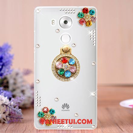 Etui Huawei Mate 8 Przezroczysty Niebieski Telefon Komórkowy, Obudowa Huawei Mate 8 Ochraniacz Klamra Ring