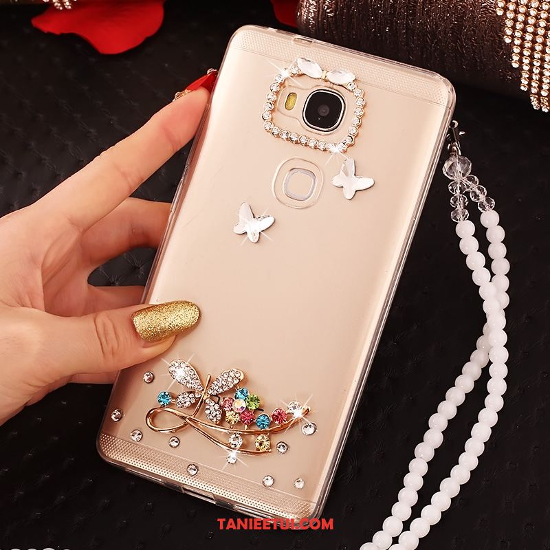 Etui Huawei Mate 8 Rhinestone Miękki Przezroczysty, Pokrowce Huawei Mate 8 Wiszące Ozdoby Telefon Komórkowy Ochraniacz