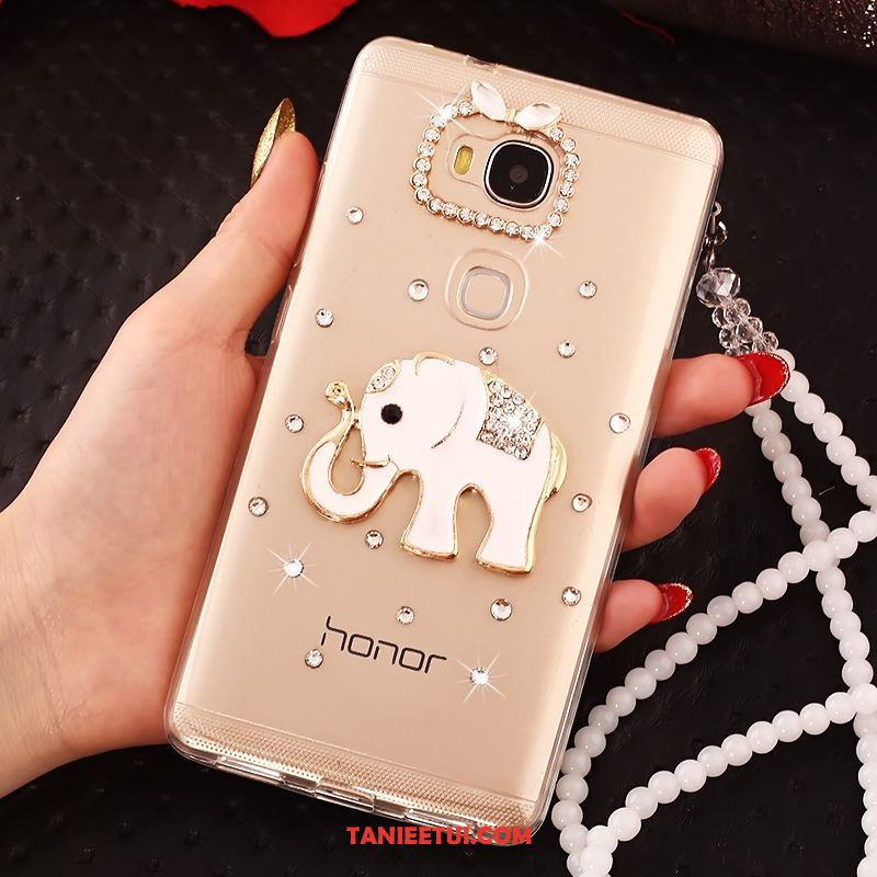 Etui Huawei Mate 8 Rhinestone Miękki Przezroczysty, Pokrowce Huawei Mate 8 Wiszące Ozdoby Telefon Komórkowy Ochraniacz