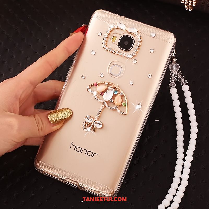 Etui Huawei Mate 8 Rhinestone Miękki Przezroczysty, Pokrowce Huawei Mate 8 Wiszące Ozdoby Telefon Komórkowy Ochraniacz