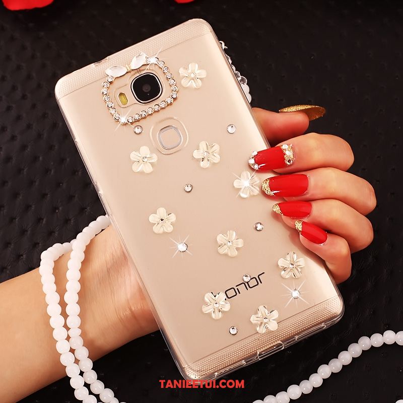 Etui Huawei Mate 8 Rhinestone Miękki Przezroczysty, Pokrowce Huawei Mate 8 Wiszące Ozdoby Telefon Komórkowy Ochraniacz