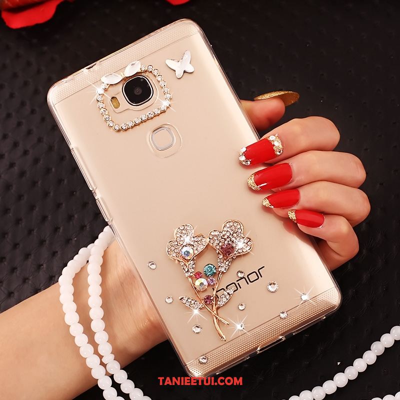 Etui Huawei Mate 8 Rhinestone Miękki Przezroczysty, Pokrowce Huawei Mate 8 Wiszące Ozdoby Telefon Komórkowy Ochraniacz