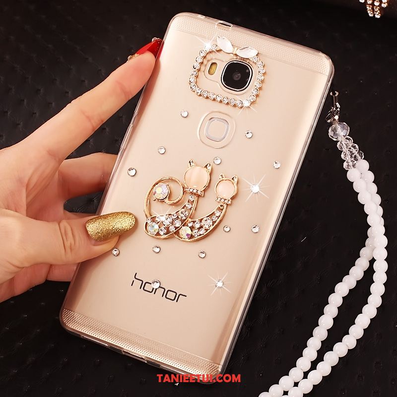 Etui Huawei Mate 8 Rhinestone Miękki Przezroczysty, Pokrowce Huawei Mate 8 Wiszące Ozdoby Telefon Komórkowy Ochraniacz