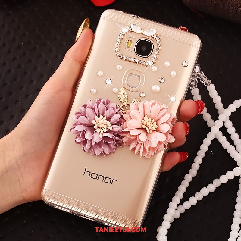 Etui Huawei Mate 8 Rhinestone Miękki Przezroczysty, Pokrowce Huawei Mate 8 Wiszące Ozdoby Telefon Komórkowy Ochraniacz