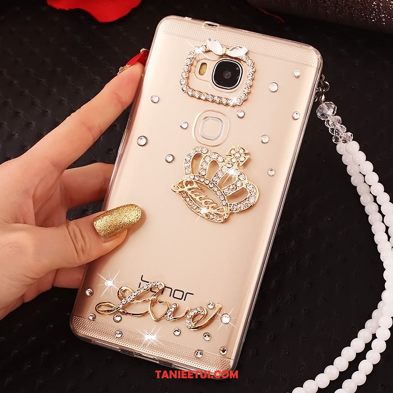 Etui Huawei Mate 8 Rhinestone Miękki Przezroczysty, Pokrowce Huawei Mate 8 Wiszące Ozdoby Telefon Komórkowy Ochraniacz