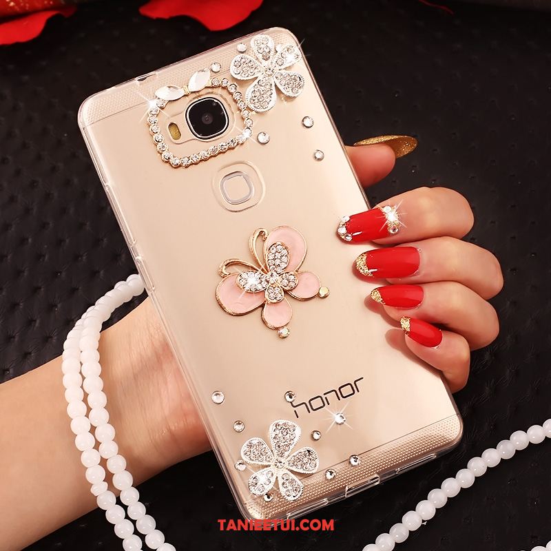 Etui Huawei Mate 8 Rhinestone Miękki Przezroczysty, Pokrowce Huawei Mate 8 Wiszące Ozdoby Telefon Komórkowy Ochraniacz