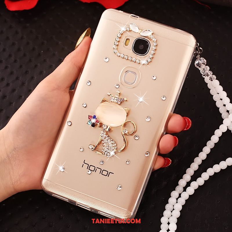 Etui Huawei Mate 8 Rhinestone Miękki Przezroczysty, Pokrowce Huawei Mate 8 Wiszące Ozdoby Telefon Komórkowy Ochraniacz