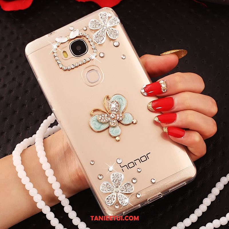 Etui Huawei Mate 8 Rhinestone Miękki Przezroczysty, Pokrowce Huawei Mate 8 Wiszące Ozdoby Telefon Komórkowy Ochraniacz