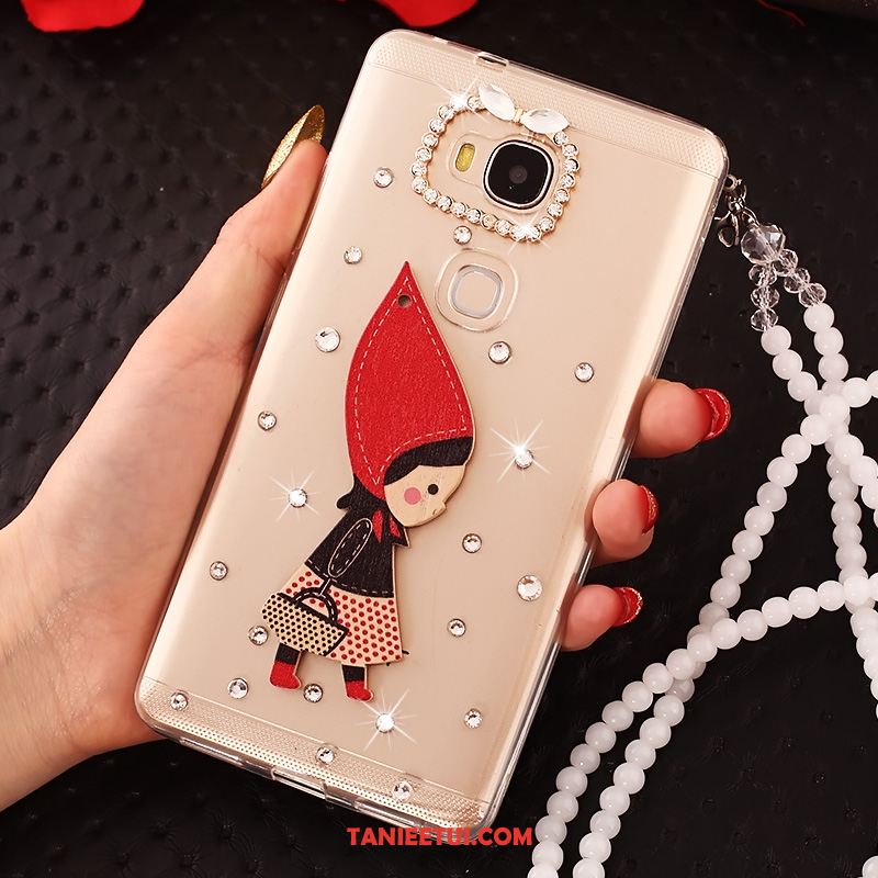 Etui Huawei Mate 8 Rhinestone Miękki Przezroczysty, Pokrowce Huawei Mate 8 Wiszące Ozdoby Telefon Komórkowy Ochraniacz