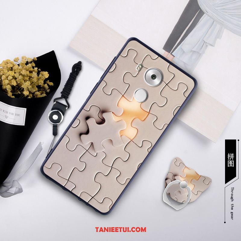 Etui Huawei Mate 8 Ring Miękki Telefon Komórkowy, Obudowa Huawei Mate 8 Wiszące Ozdoby Silikonowe Beige