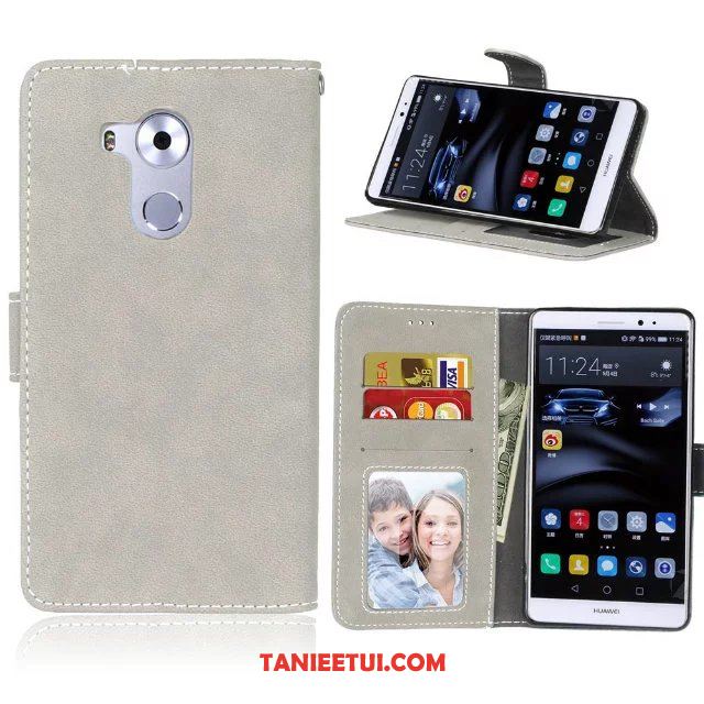 Etui Huawei Mate 8 Zielony Wspornik Klapa, Obudowa Huawei Mate 8 All Inclusive Nubuku Miękki Beige