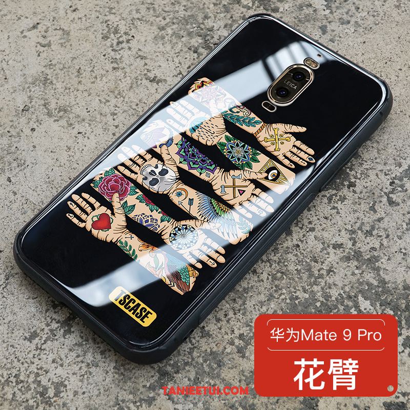 Etui Huawei Mate 9 Pro Kreatywne Anti-fall Czarny, Obudowa Huawei Mate 9 Pro Osobowość Europa Szkło