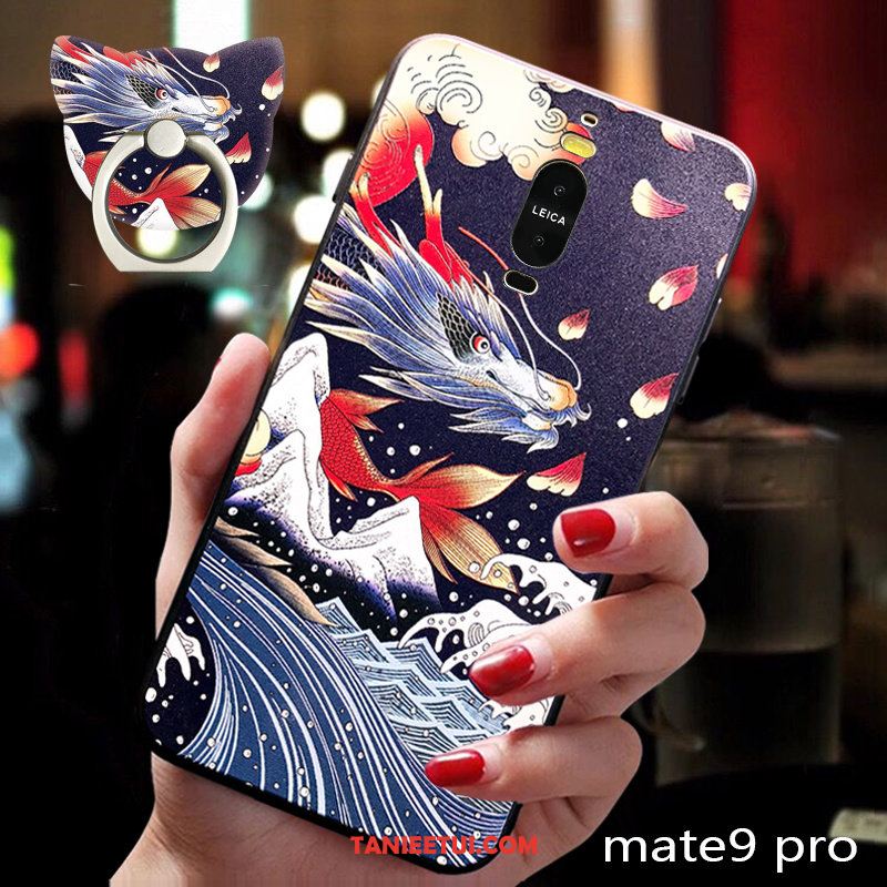 Etui Huawei Mate 9 Pro Niebieski Klamra Telefon Komórkowy, Pokrowce Huawei Mate 9 Pro Osobowość Ring Silikonowe