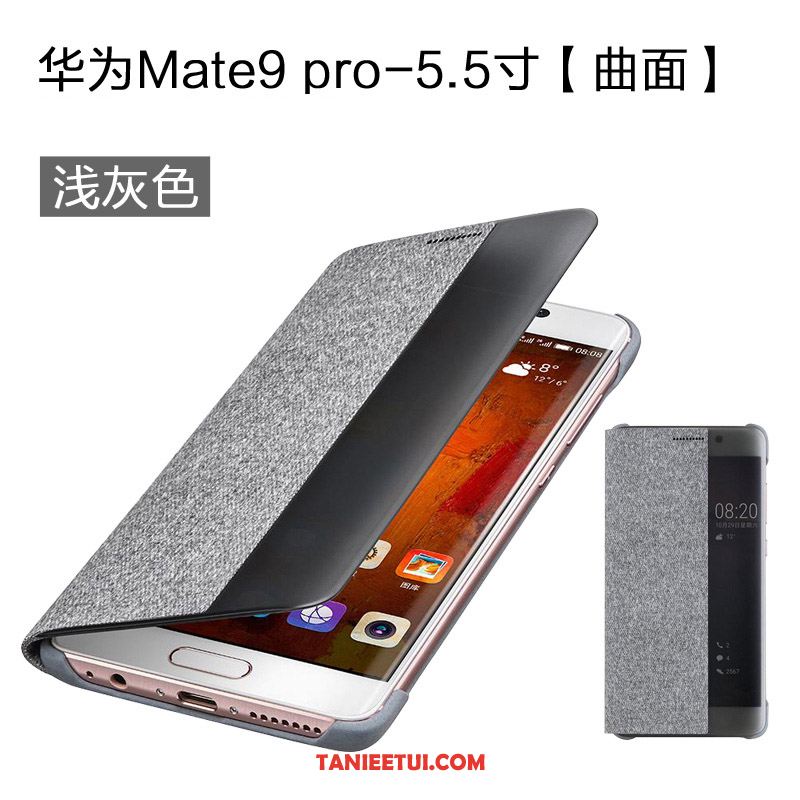 Etui Huawei Mate 9 Pro Oryginalne Ochraniacz Szary, Futerał Huawei Mate 9 Pro Windows Skórzany Futerał Telefon Komórkowy