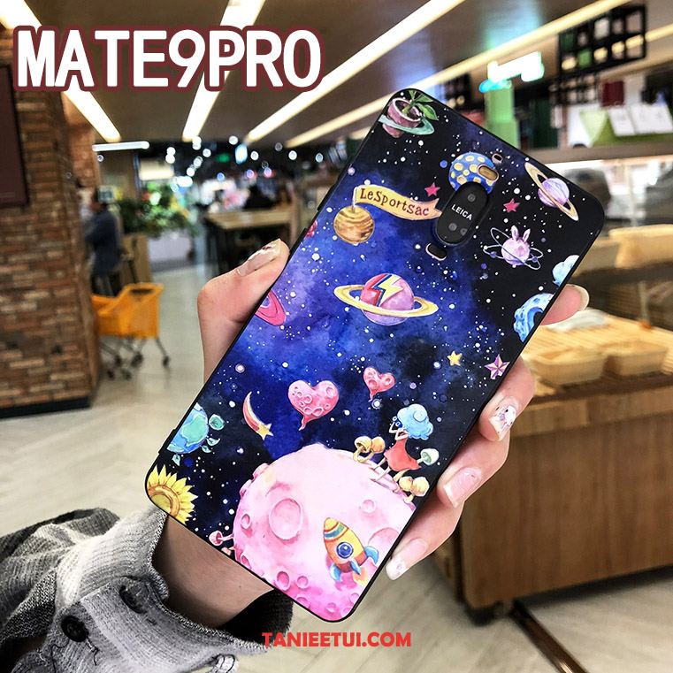 Etui Huawei Mate 9 Pro Relief Niebieski Ochraniacz, Obudowa Huawei Mate 9 Pro Telefon Komórkowy All Inclusive Anti-fall