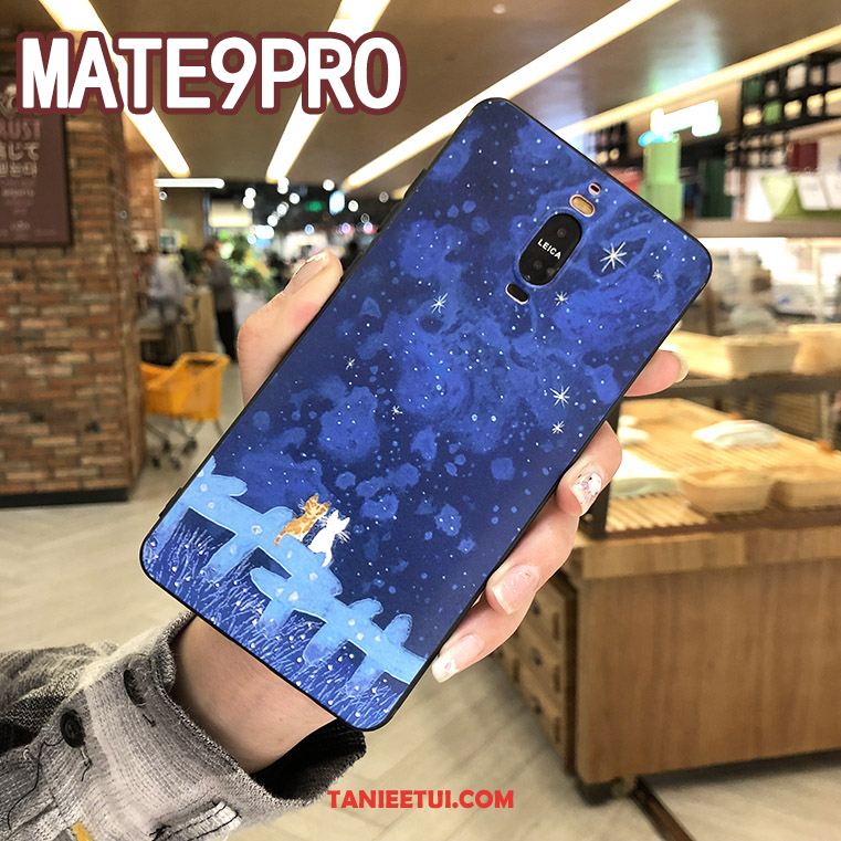 Etui Huawei Mate 9 Pro Relief Niebieski Ochraniacz, Obudowa Huawei Mate 9 Pro Telefon Komórkowy All Inclusive Anti-fall