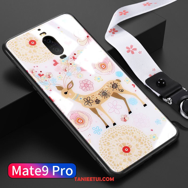 Etui Huawei Mate 9 Pro Telefon Komórkowy Wiszące Ozdoby All Inclusive, Pokrowce Huawei Mate 9 Pro Anti-fall Biały Szkło