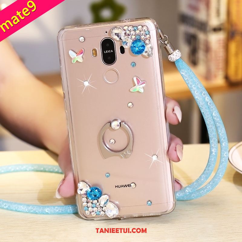 Etui Huawei Mate 9 Ring Rhinestone Telefon Komórkowy, Obudowa Huawei Mate 9 Ochraniacz Przezroczysty Silikonowe