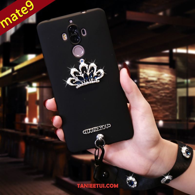 Etui Huawei Mate 9 Telefon Komórkowy Rhinestone Silikonowe, Obudowa Huawei Mate 9 Czerwony Nubuku Anti-fall