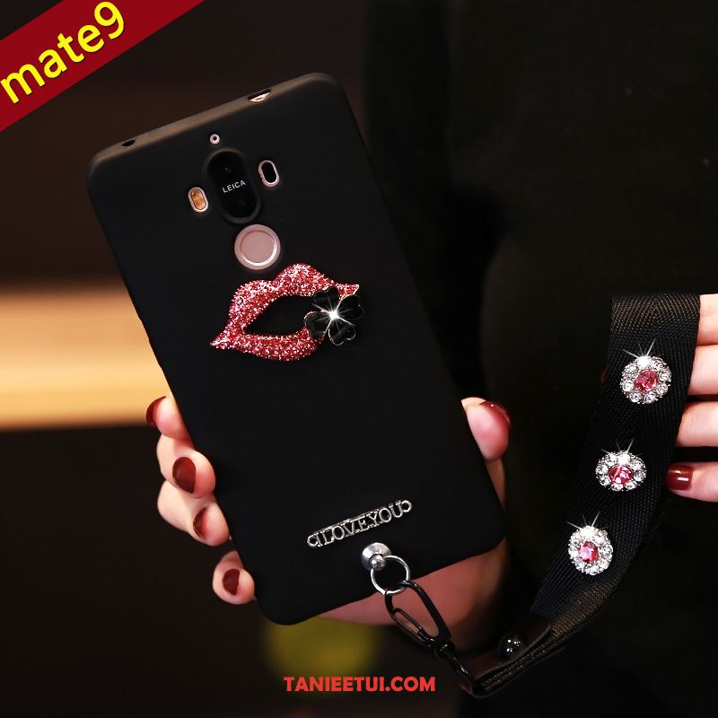 Etui Huawei Mate 9 Telefon Komórkowy Rhinestone Silikonowe, Obudowa Huawei Mate 9 Czerwony Nubuku Anti-fall