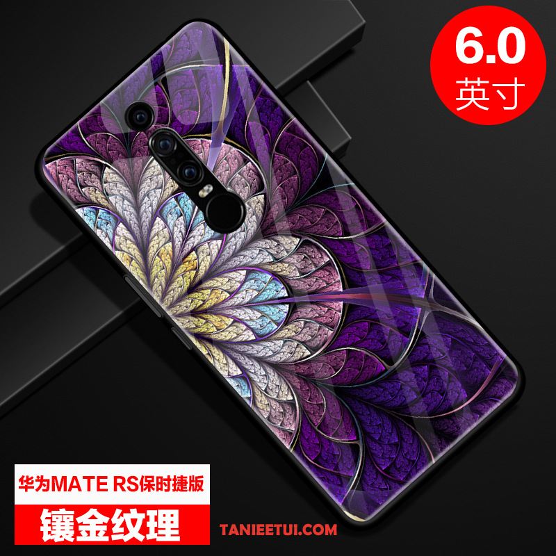 Etui Huawei Mate Rs Anti-fall Moda Lustro, Obudowa Huawei Mate Rs Szkło Ochraniacz Purpurowy