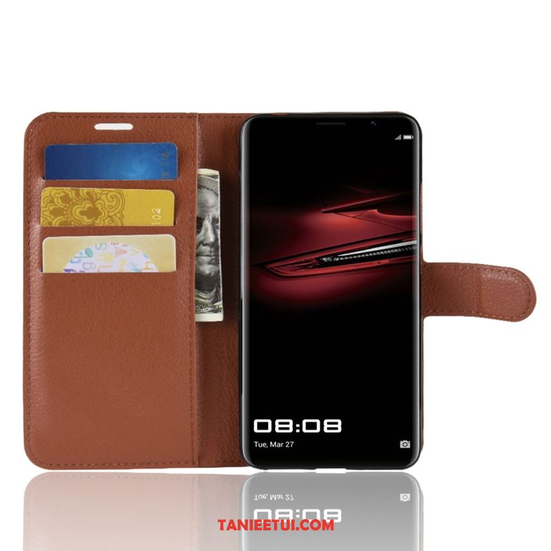 Etui Huawei Mate Rs Telefon Komórkowy Karta Ochraniacz, Futerał Huawei Mate Rs Skórzany Futerał Litchi Wzór Braun