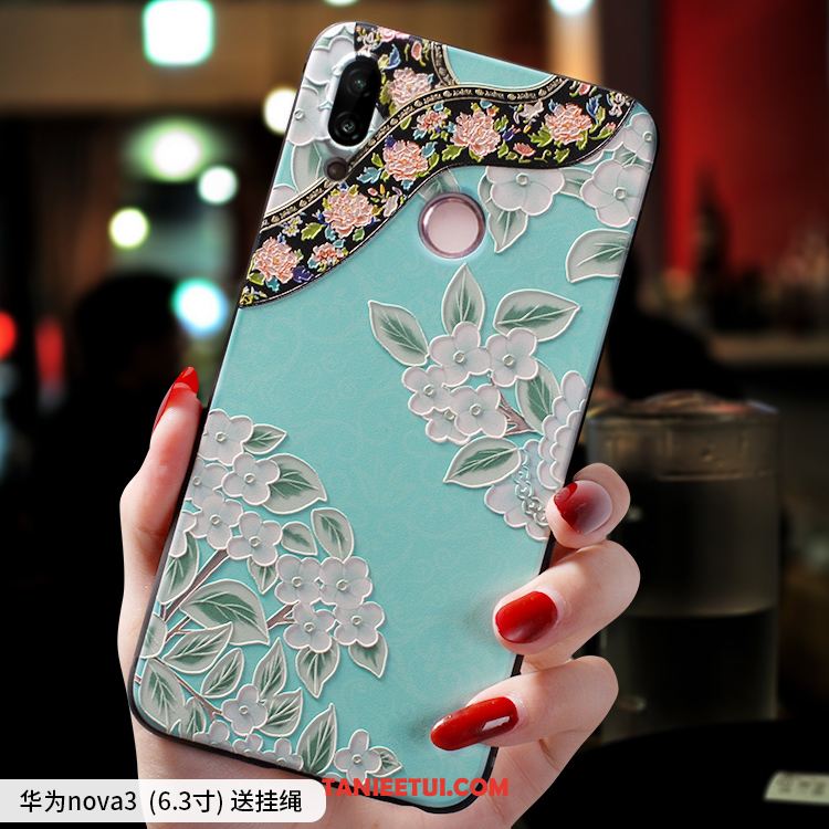 Etui Huawei Nova 3 All Inclusive Wiszące Ozdoby Tendencja, Futerał Huawei Nova 3 Ochraniacz Różowe Chiński Styl