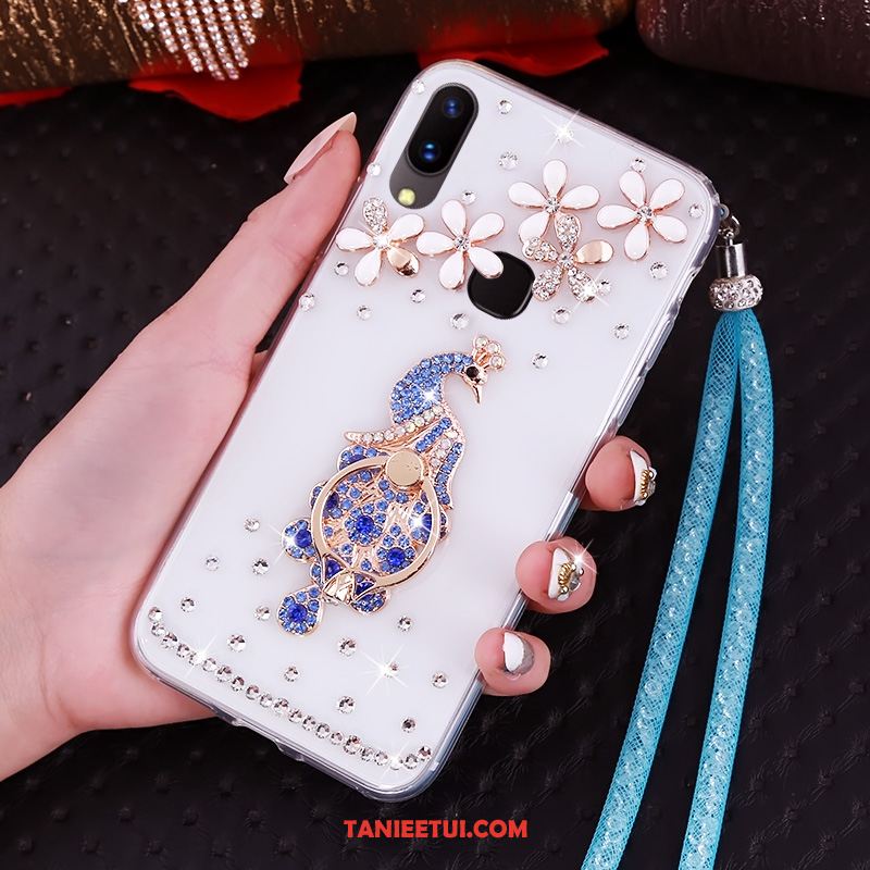 Etui Huawei Nova 3 Anti-fall Niebieski Ochraniacz, Pokrowce Huawei Nova 3 Wiszące Ozdoby Miękki Rhinestone