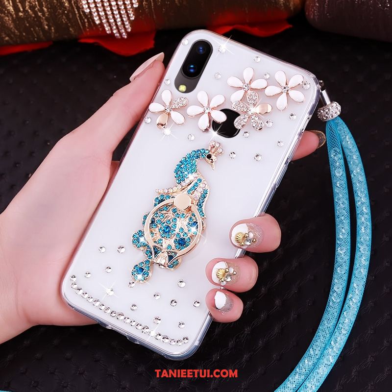 Etui Huawei Nova 3 Anti-fall Niebieski Ochraniacz, Pokrowce Huawei Nova 3 Wiszące Ozdoby Miękki Rhinestone