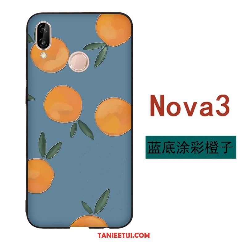 Etui Huawei Nova 3 Anti-fall Żółty Silikonowe, Pokrowce Huawei Nova 3 Kreskówka Miękki Czarny