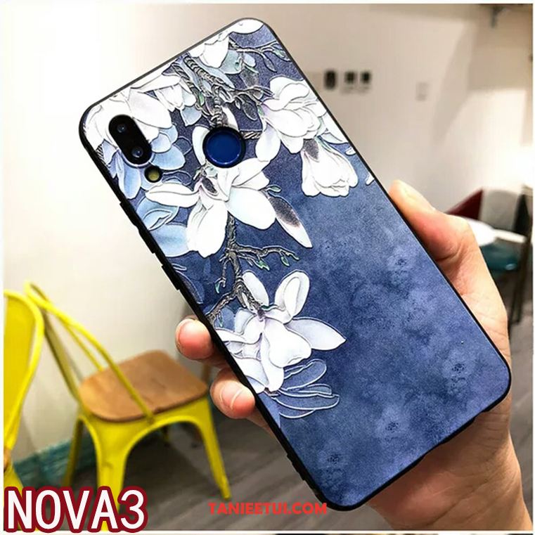 Etui Huawei Nova 3 Miękki Świeży Relief, Obudowa Huawei Nova 3 Ochraniacz Czerwony Anti-fall