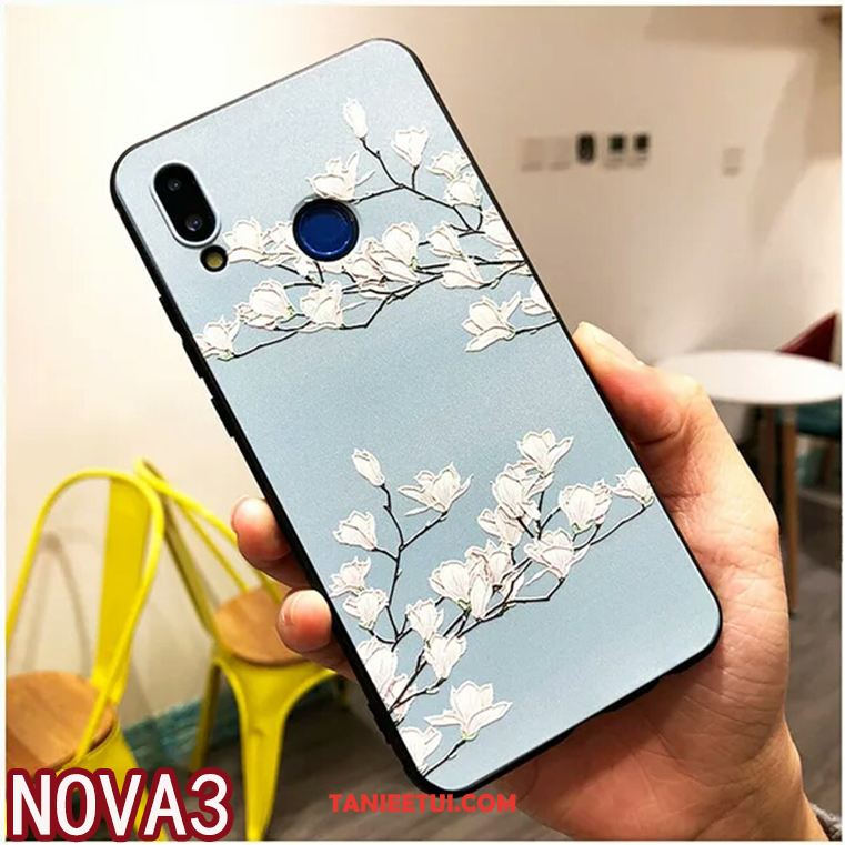 Etui Huawei Nova 3 Miękki Świeży Relief, Obudowa Huawei Nova 3 Ochraniacz Czerwony Anti-fall