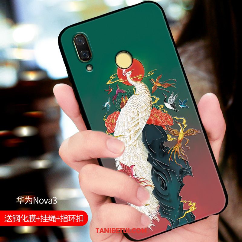 Etui Huawei Nova 3 Niebieski Anti-fall Osobowość, Obudowa Huawei Nova 3 Cienka Silikonowe Wiszące Ozdoby