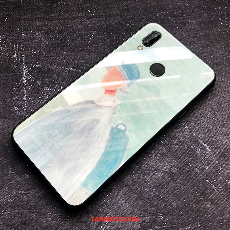 Etui Huawei Nova 3 Piękny Mały Obrzeża, Obudowa Huawei Nova 3 Zakochani Zielony Szkło