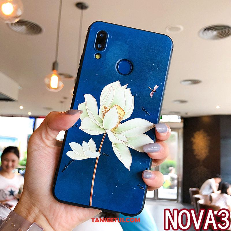 Etui Huawei Nova 3 Telefon Komórkowy Osobowość Ring, Pokrowce Huawei Nova 3 Miękki Modna Marka Relief