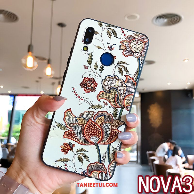 Etui Huawei Nova 3 Telefon Komórkowy Osobowość Ring, Pokrowce Huawei Nova 3 Miękki Modna Marka Relief