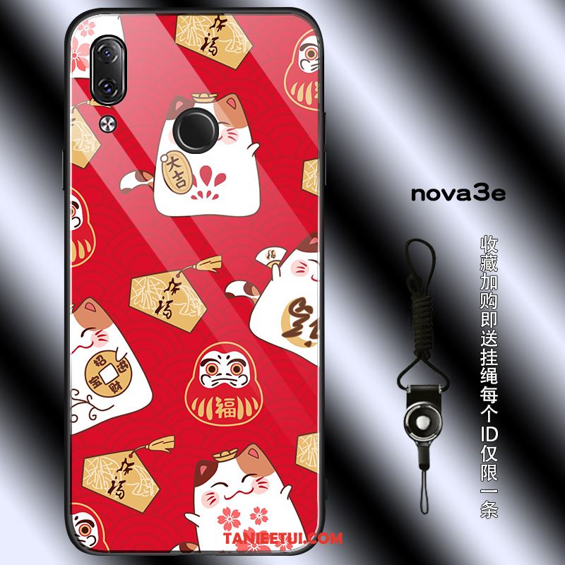 Etui Huawei Nova 3e All Inclusive Anti-fall Osobowość, Obudowa Huawei Nova 3e Modna Marka Czerwony Ochraniacz