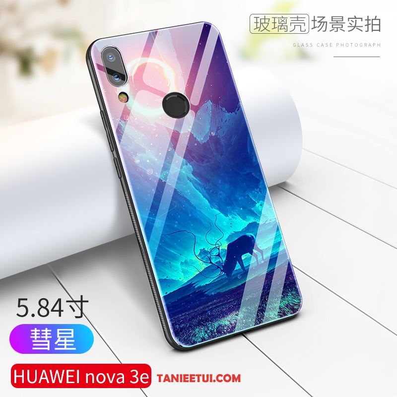 Etui Huawei Nova 3e Gwiaździsty Tendencja Trudno, Obudowa Huawei Nova 3e Modna Marka Niebieski Anti-fall