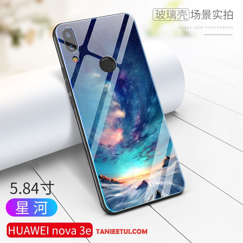 Etui Huawei Nova 3e Gwiaździsty Tendencja Trudno, Obudowa Huawei Nova 3e Modna Marka Niebieski Anti-fall