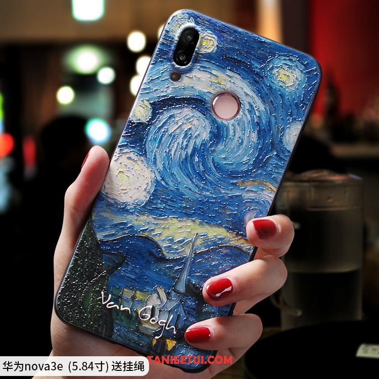 Etui Huawei Nova 3e Modna Marka All Inclusive Kreatywne, Pokrowce Huawei Nova 3e Moda Miękki Niebieski